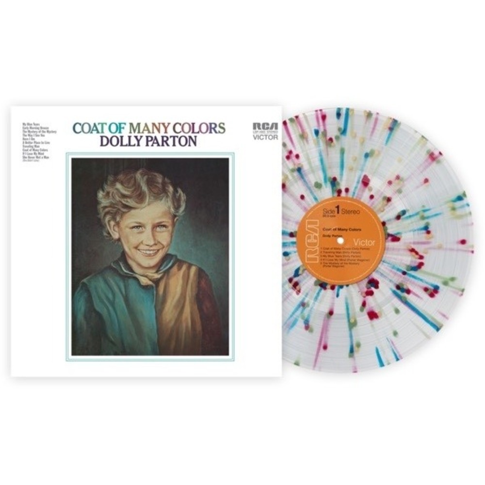 DOLLY PARTON COAT OF MANY COLORS VINYL NEW LIMITED RAINBOW SPLATTER LP! 180 GRAM